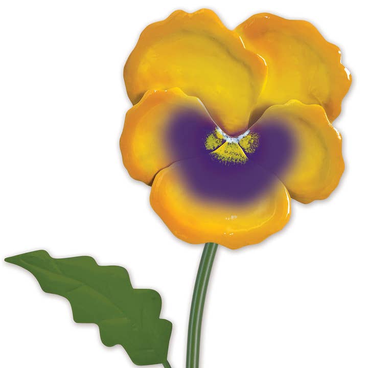 Yellow Pansy Pick-24" for wholesale by Sunset Vista Designs