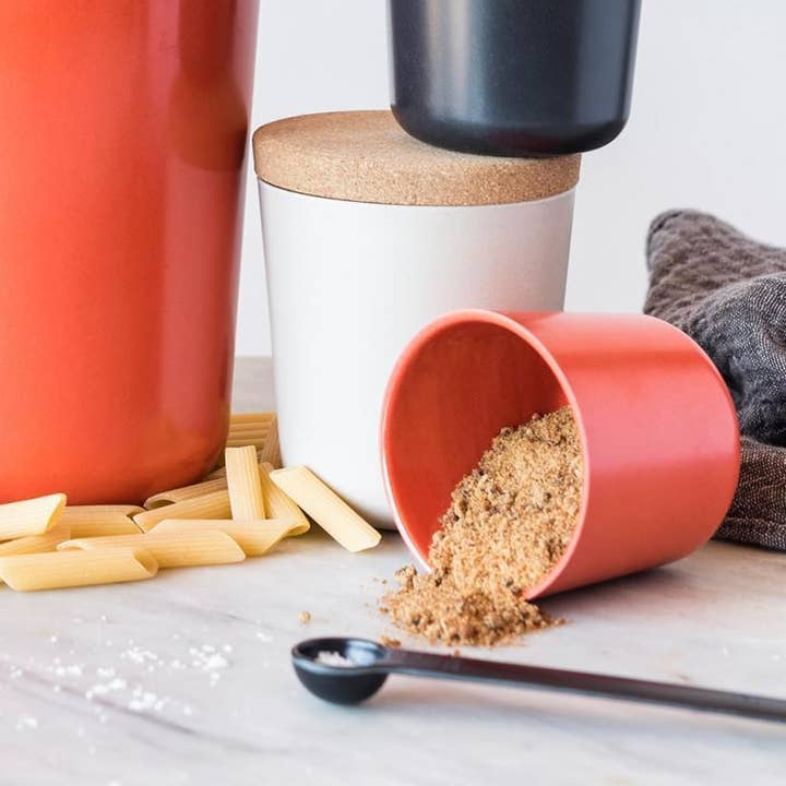 EKOBO - Wholesale Jar - Claro Storage Jar XL - Bamboo Fiber / Cork Lid - White2