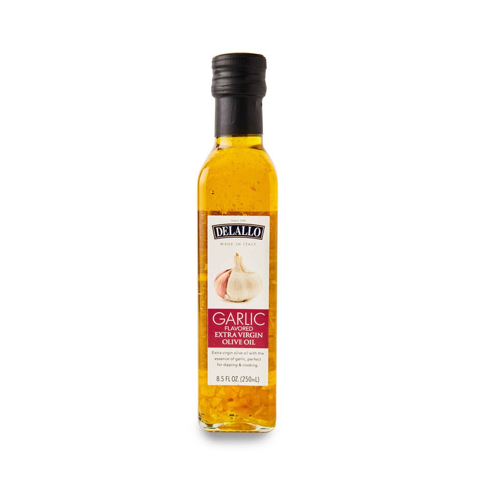 Delallo - Vente Huile d'olive - Huile d'olive à l'ail (250 ml)1