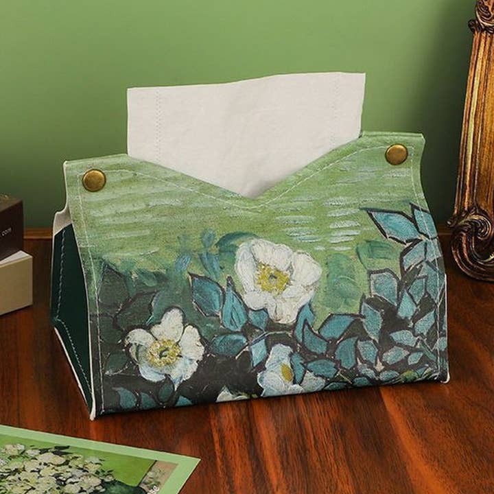 Green NEW OIL PAINTING LEATHER CREATIVE TISSUE BOX_CWMM2240 for wholesale on Faire0