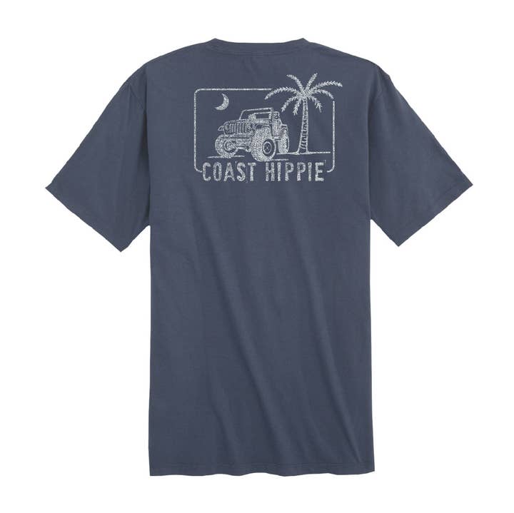 Coast Hippie - Wholesale Screen Printed T-Shirt - Unisex - Palm Jeep SS2