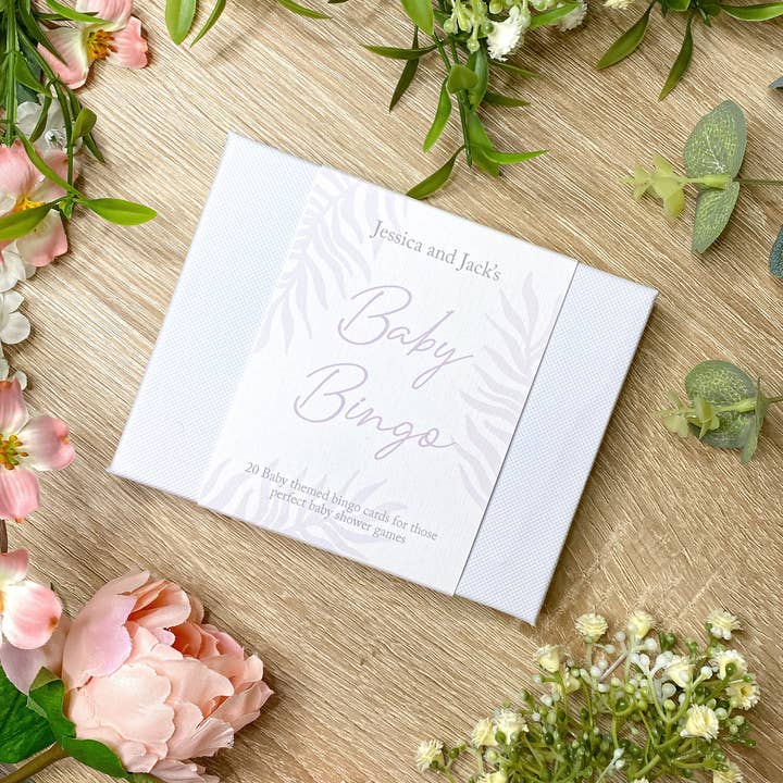 Lilac Baby Themed Bingo | Baby Shower Gift for wholesale by Stottella Design