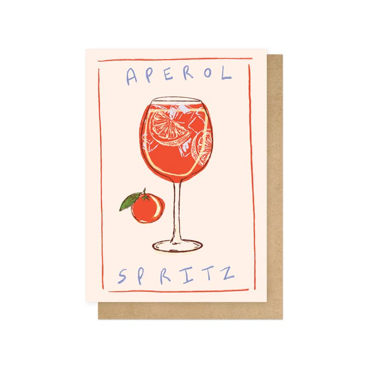Aperol Greetings Card for wholesale by East End Prints - Greetings Cards & Postcards