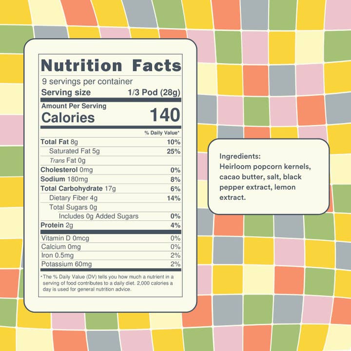 Cheerie Lane - Wholesale Popcorn - Salt + Pepper Popcorn Pod Pack6