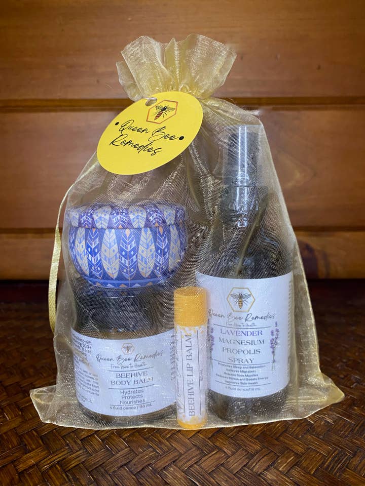 Soothing Essential Set- Includes 4 All Natural items for wholesale by Queen Bee Remedies LLC