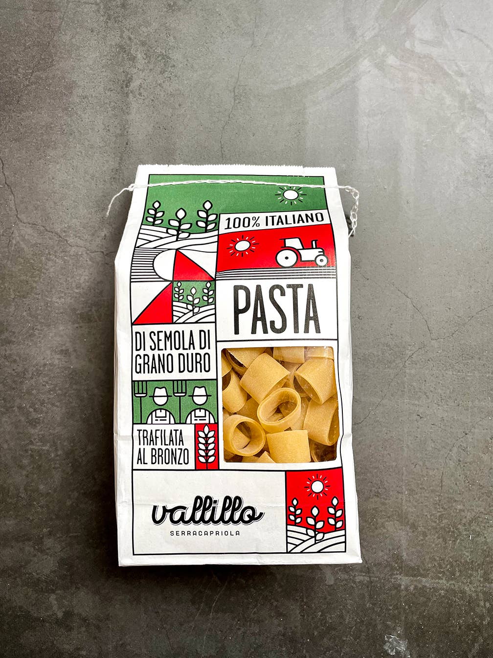 Vallillo - Wholesale Pasta - Calamarata - 100% Italian artisanal pasta3