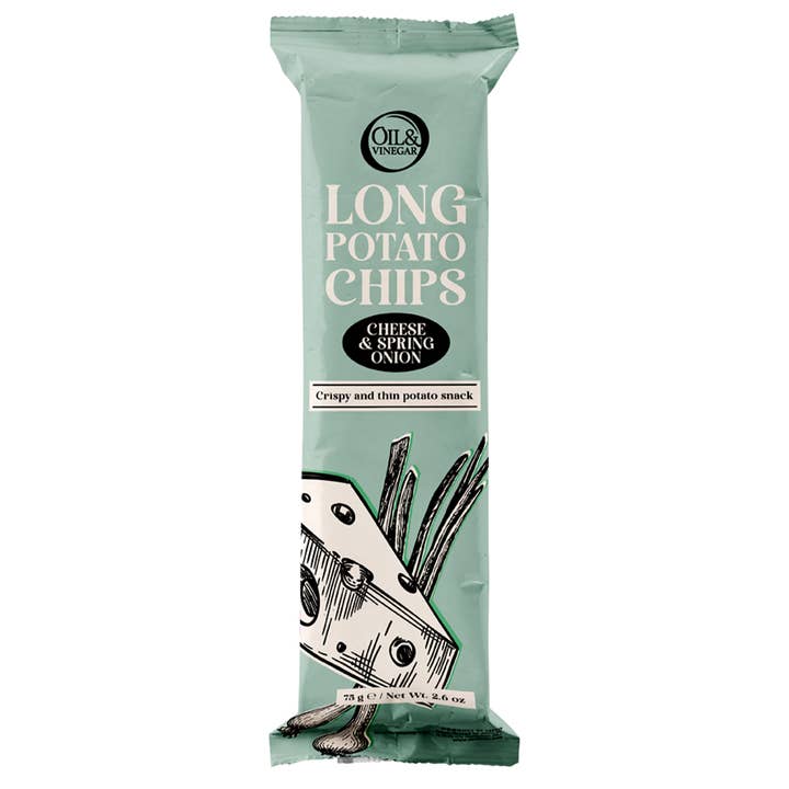 Oil & Vinegar - Wholesale Chips - Long Potato Chips Cheese & Spring Onion 75g/2.6 Oz