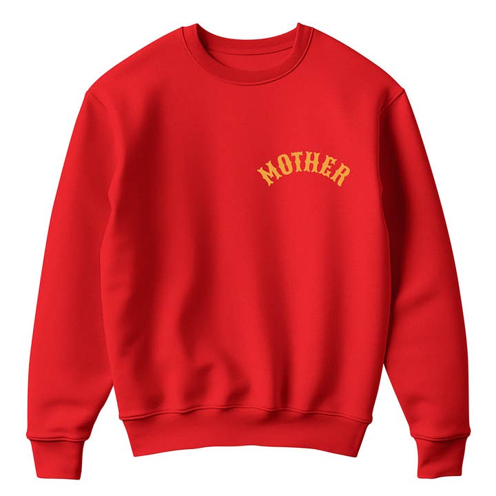 Fashion City - Wholesale Graphic Sweatshirt - Women's - MOTHER Text Logo Print Fleece Sweatshirt6