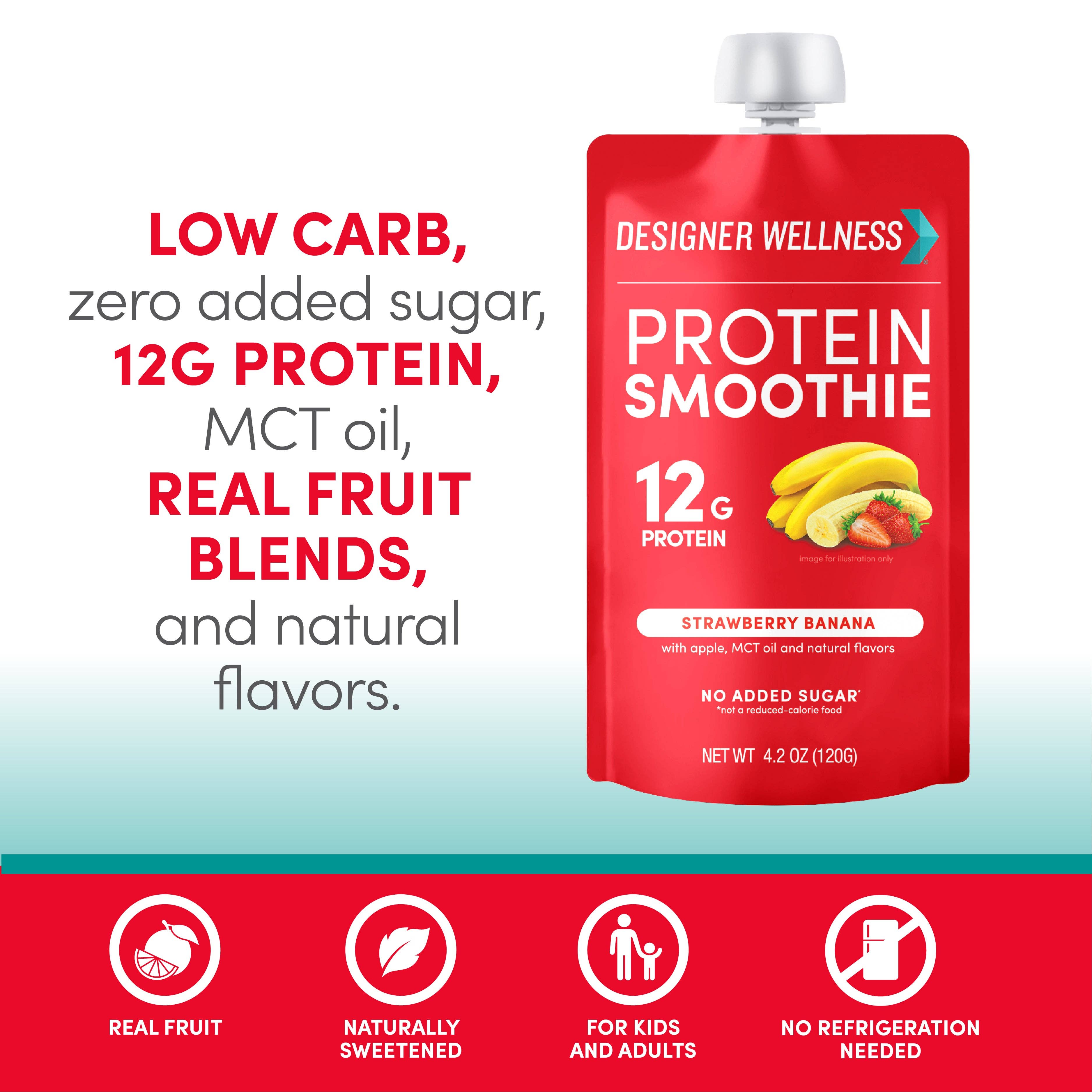 Designer Wellness - Wholesale Powdered Health Drink - Protein Smoothie - Strawberry Banana 12 pack3