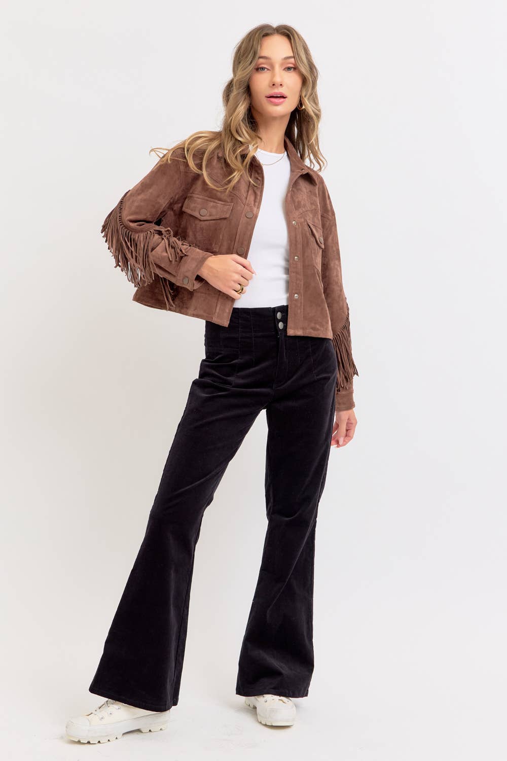 Sweet Lovely by Jen – Großhandel Hemdjacke/Shacket – Damen – Western-inspirierte Wildleder-Shacket14