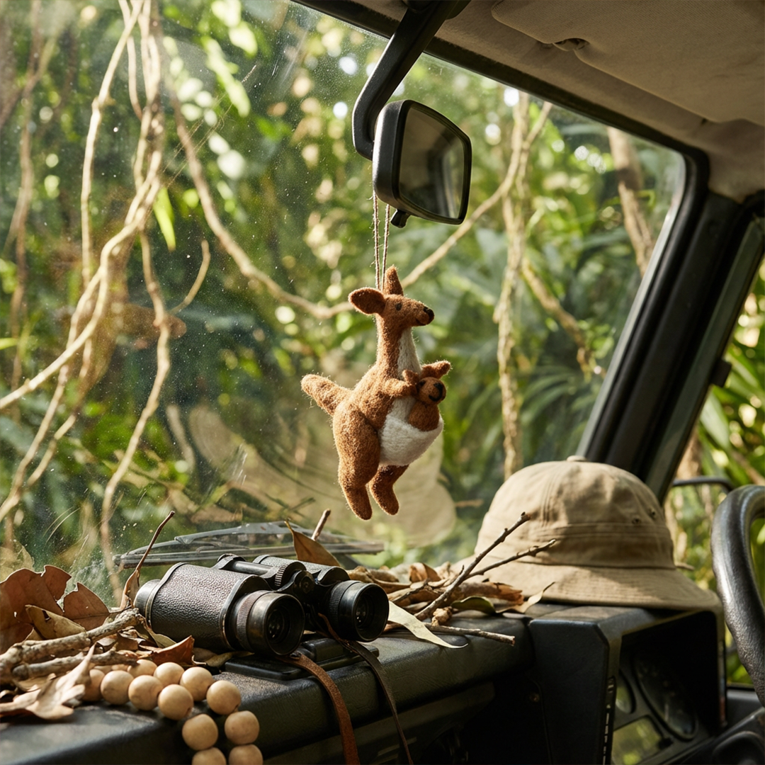 Felt So Good - Wholesale Ornament - Handmade Felt Kanga & Roo Hanging Kangaroo Decoration4