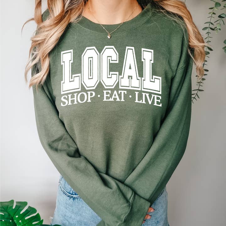 DIYxe – Camisola gráfica - Unissexo por atacado – LOCAL Shop-Eat-Live Unissex com gola redonda1