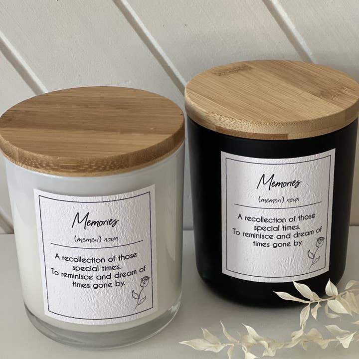 La Roseraie Candle Co - Wholesale Jar/filled candle - Heartfelt Collection 'MEMORIES' Black - Large