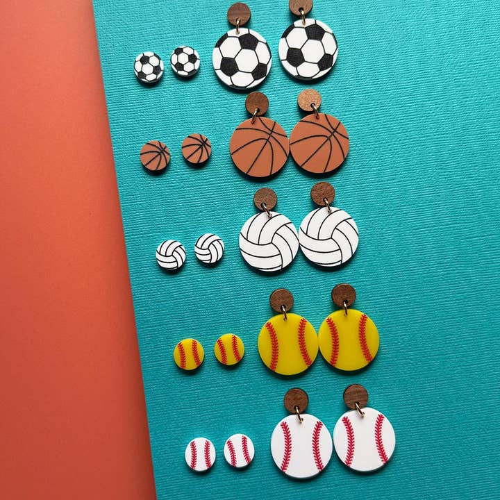 Sports Dangles for wholesale by The Crafted Makerie