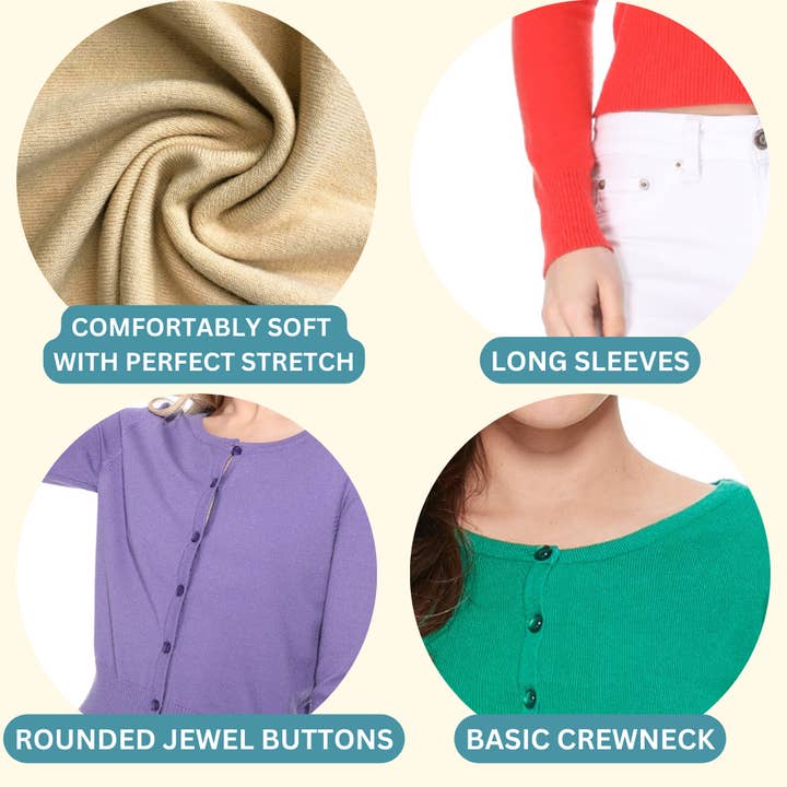 Mak – Großhandel Strickjacke – Damen – Mak Kurz geschnittener Langarm-Pullover mit Rundhalsausschnitt MK550234