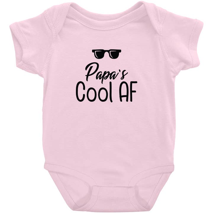 Design a maniche corte "Papa's Cool AF" 1 per la vendita all'ingrosso da parte di Potty Mouth Tots