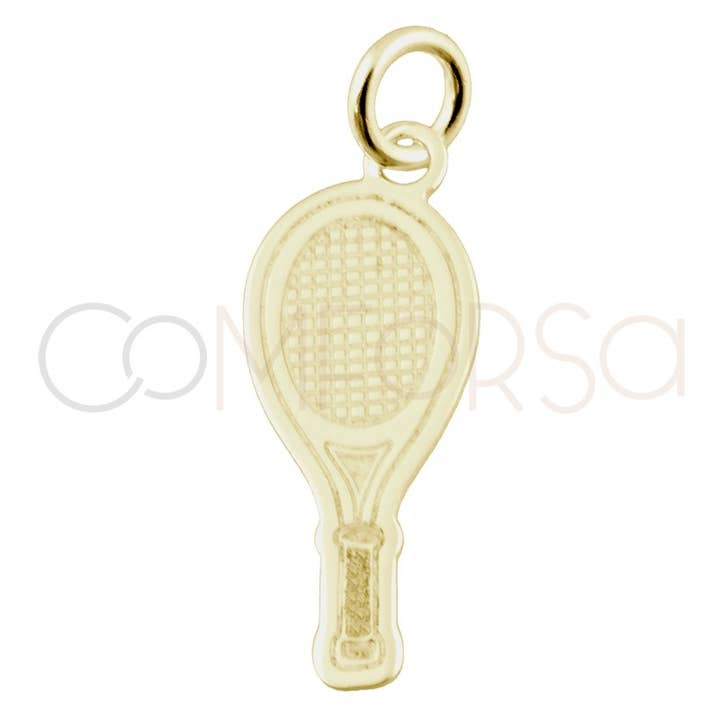 COM FORSA SL – Engroshandel Vedhæng/charm – Vedhæng i sterlingsølv 925 formet som tennisracket, 7,5 x 18 mm
