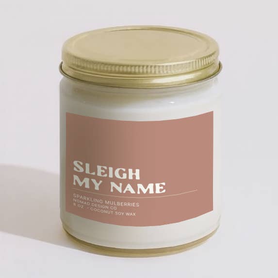 Sleigh My Name Candle for wholesale by Nomad Design Co