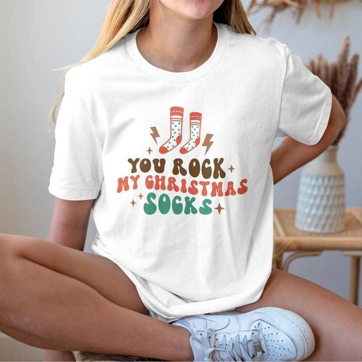 You Rock My Christmas Socks Roliga 2022 jultröja & för wholesale av PositiveParty