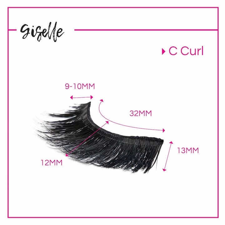 GladGirl - Wholesale False/Fake Eyelashes - GladGirl 3D False Lash Kit - Giselle3