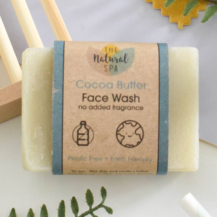 Cocoa Butter Face Wash - Vegan Eco Cleansing bar for wholesale by The Natural Spa Cosmetics