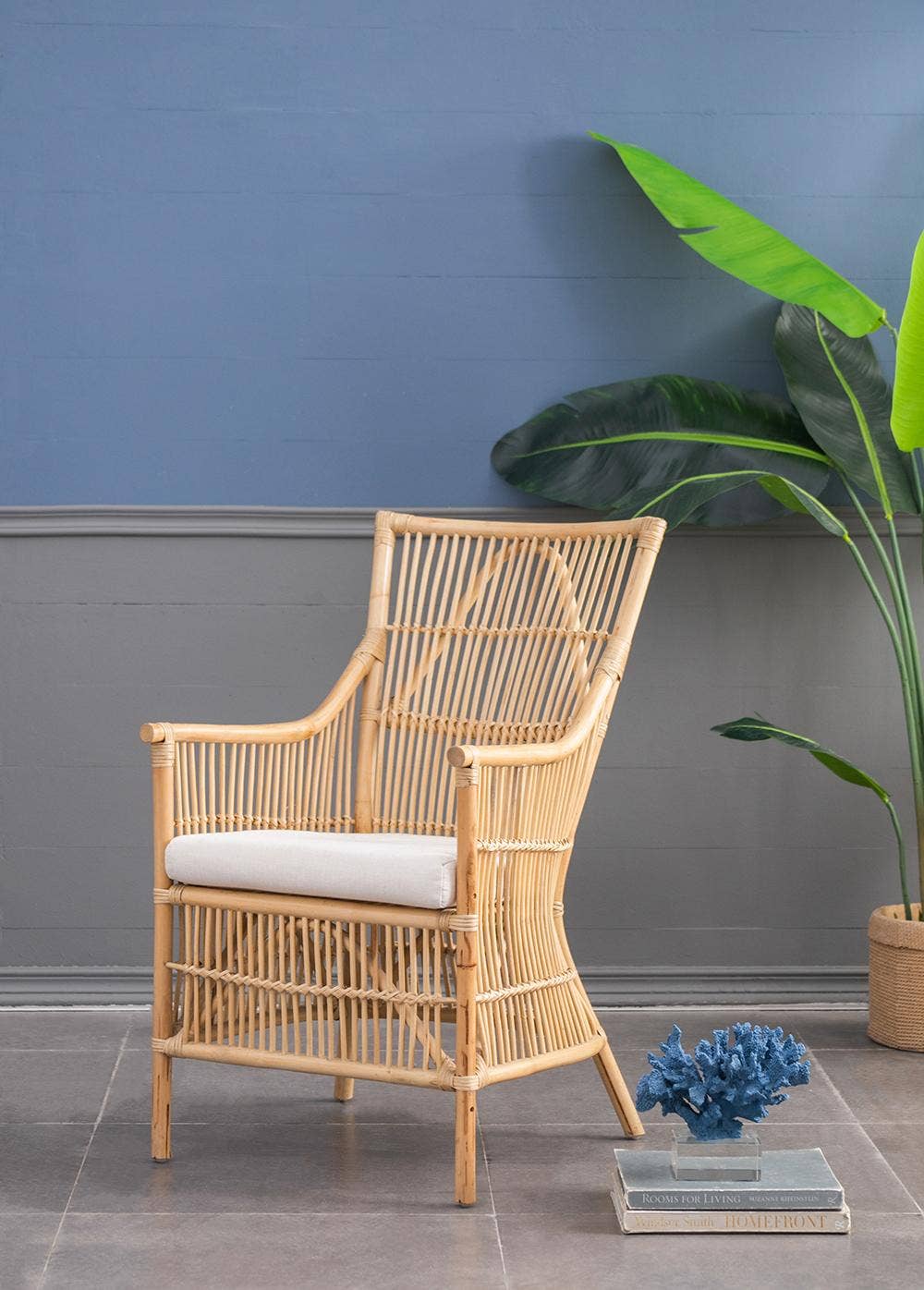 A&B Home Group Inc. – Engroshandel Stol – 23x23x37,5" Rattan Stol Høj Armlæn - Brun/Creme10