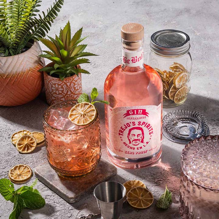 Trejo's Zero Proof Spirits - Wholesale Non-Alcoholic Spirits/Wine/Beer - Trejo's Spirits Zero Proof Pink Gin Alternative (6 Pack)11