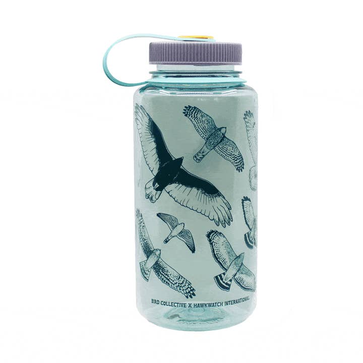 Bird Collective - Wholesale Water Bottle - Hawks in Flight Nalgene Water Bottle | Seafoam0