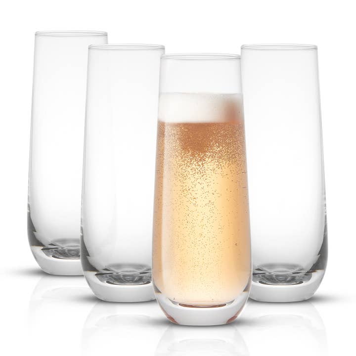 JoyJolt - Wholesale Champagne Flute - Milo Champagne Glasses 9.4 oz, Set of 4