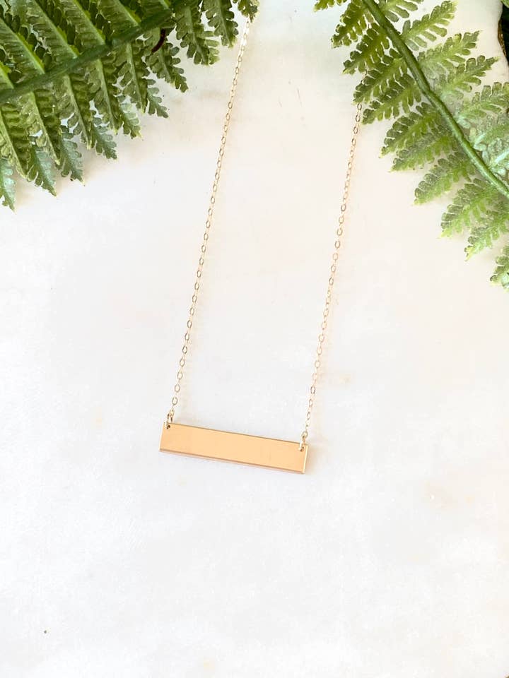 Gold Filled Bar Necklace for wholesale by Fairwells Jewelry