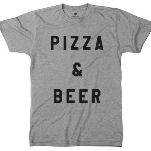 Pizza and Beer - Heather Grey for wholesale on Faire0
