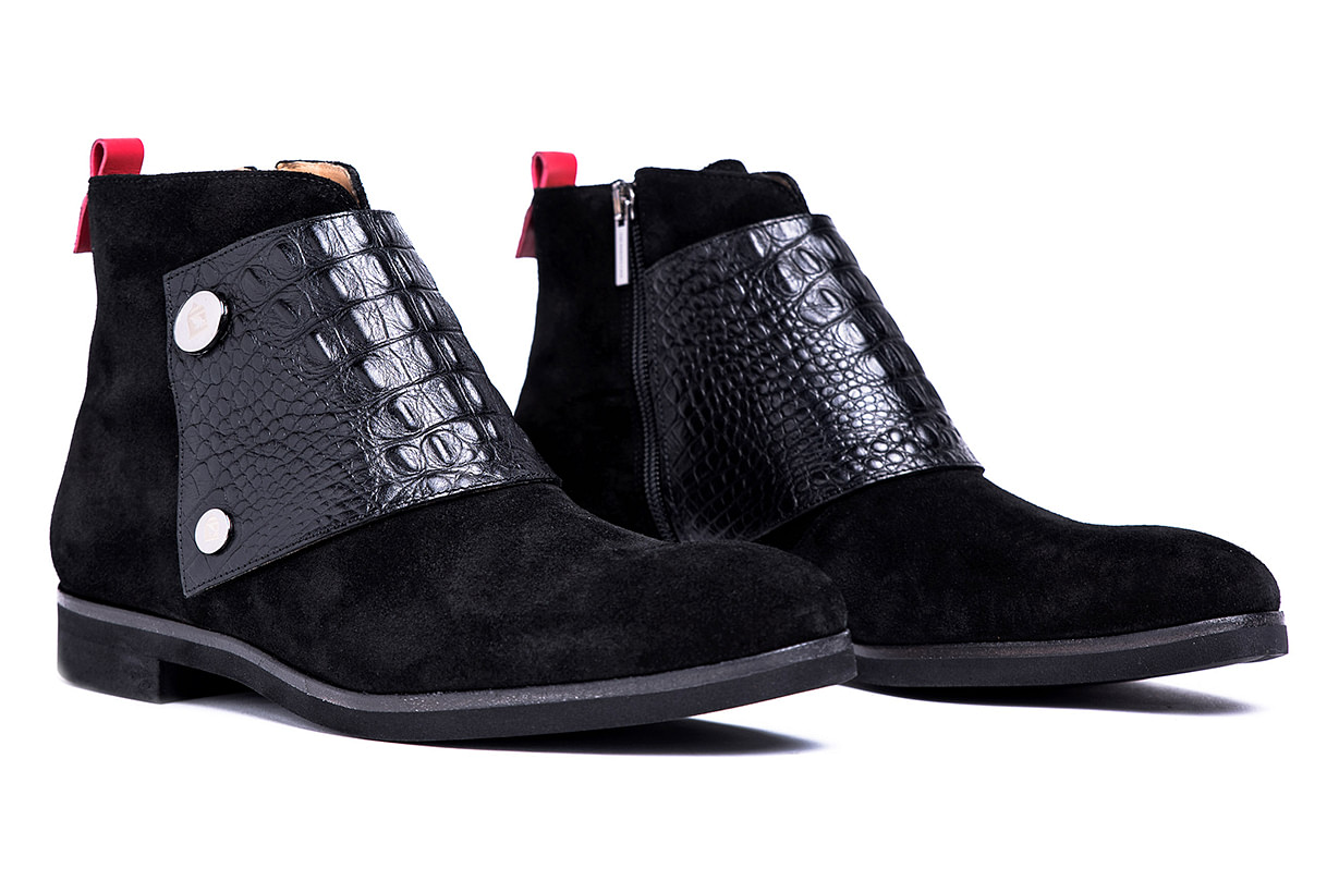 Zwart Zwarte suède laarzen: Mr Rupert voor groothandel op Faire1
