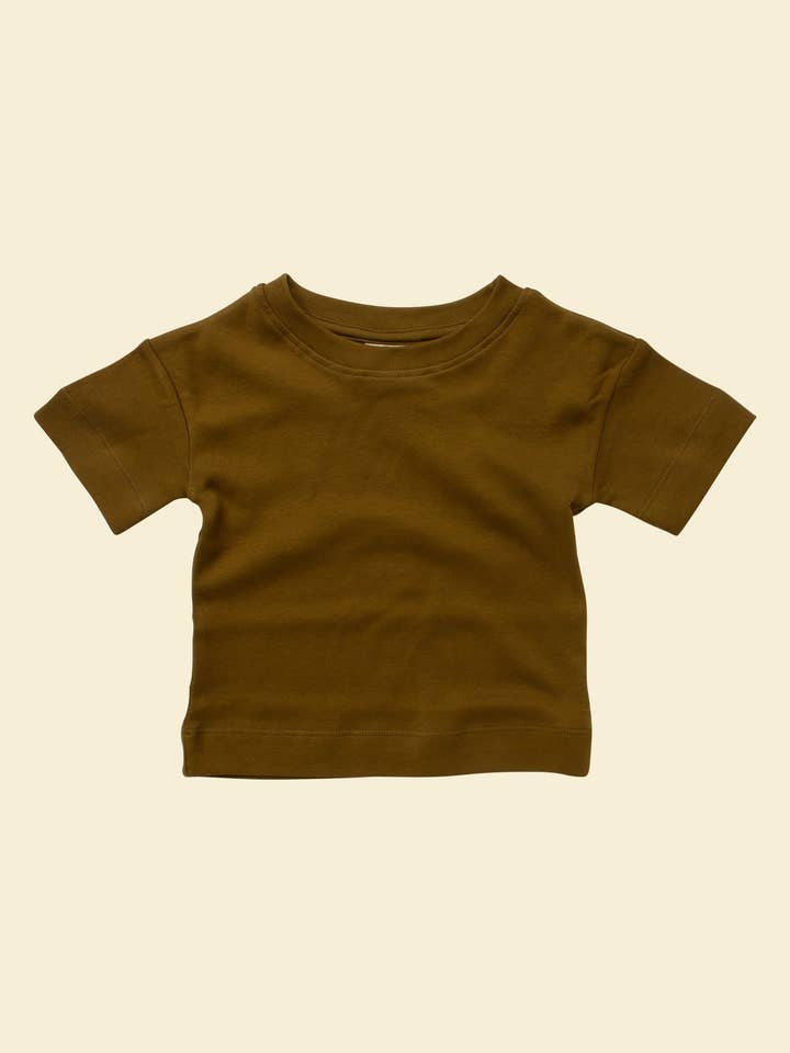 T-shirt a maniche corte - Olive | Organic per la vendita all'ingrosso da parte di Ziwi Baby