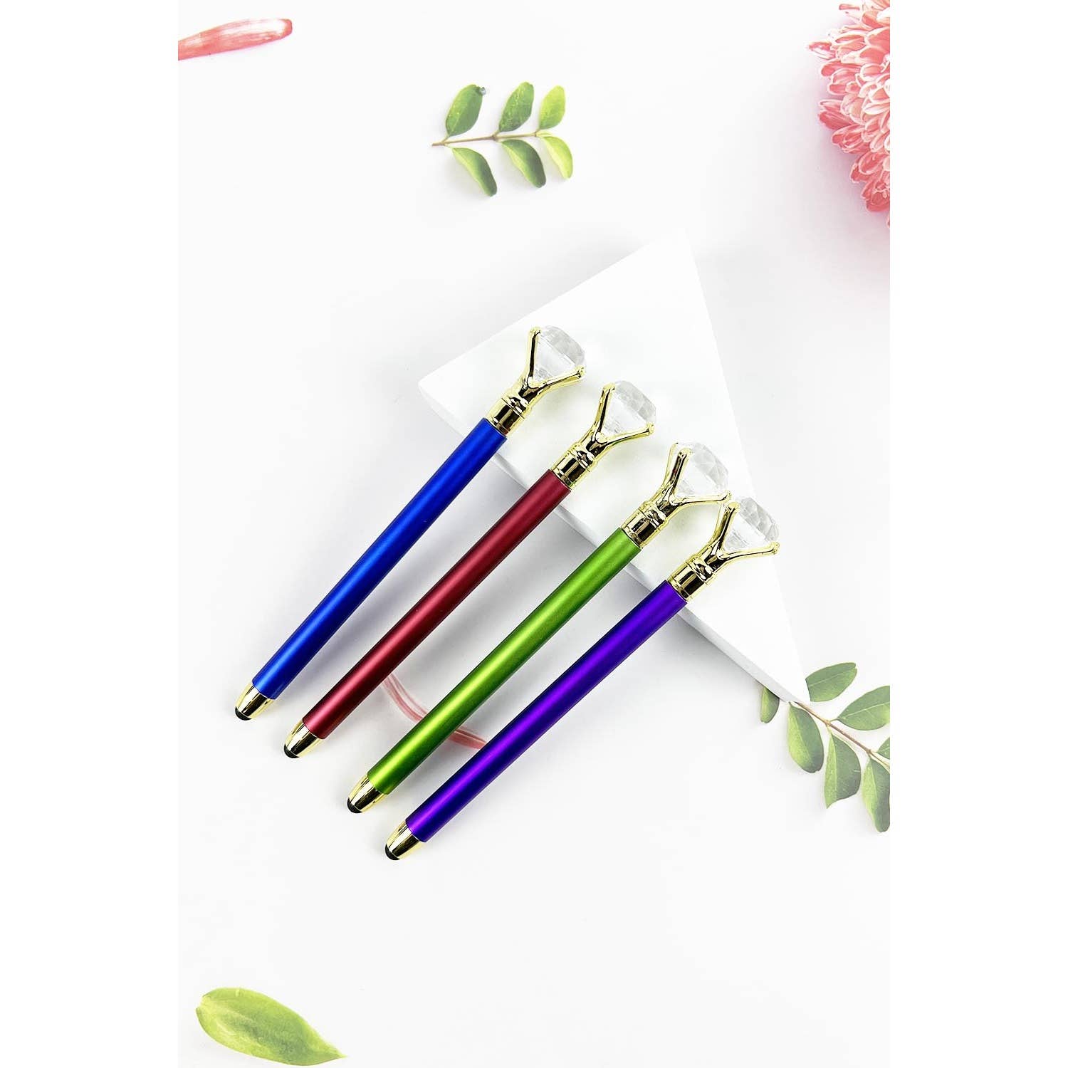 ASSORTED METALIC COLOR OF DIAMOND CRYSTAL BALL POINT PEN for wholesale on Faire3