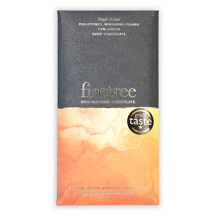 Firetree Dark Philippines 73% (Volcanic Chocolate) for wholesale by Bar & Cocoa Chocolate