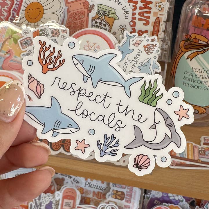 Respect The Locals Sticker for wholesale by amarieacreates