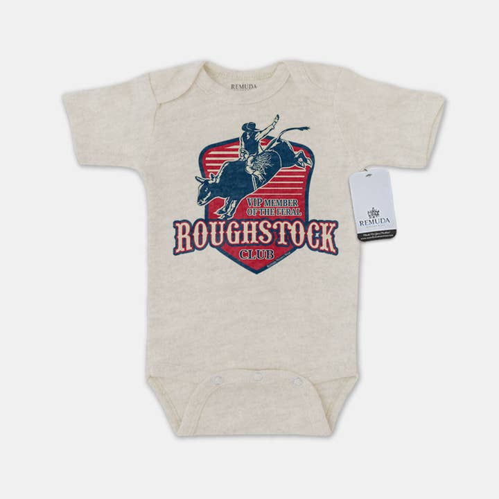 Remuda Western Wear - Wholesale Jumpsuit - Baby - Feral Roughstock Club - Infant One Piece Western Romper1