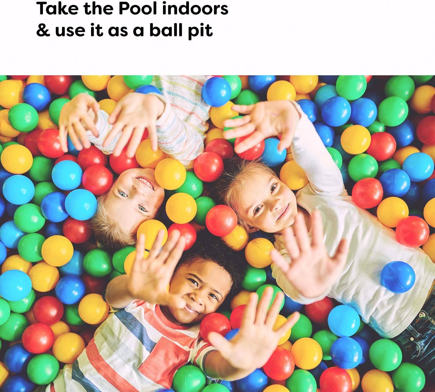 Infinite Basics - Vente Jeu gonflable - Piscine gonflable XL pour enfants, adultes et famille, bleu foncé (3,05 x 1,83 m, profondeur 56 cm)5