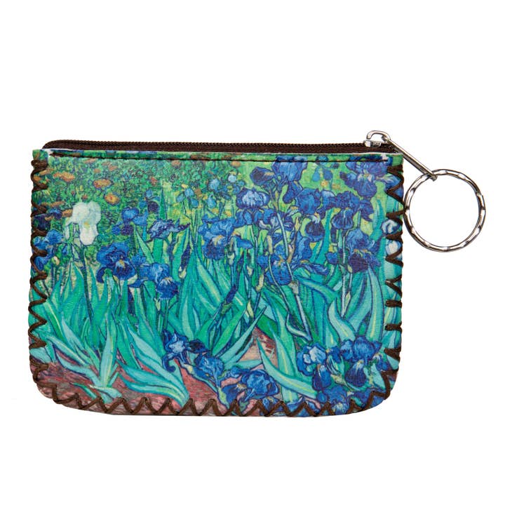 Ole - Wholesale Coin Purse - Women's - Irises Painting Print Hand Stitch Coin Purse HB0665 - NO.120