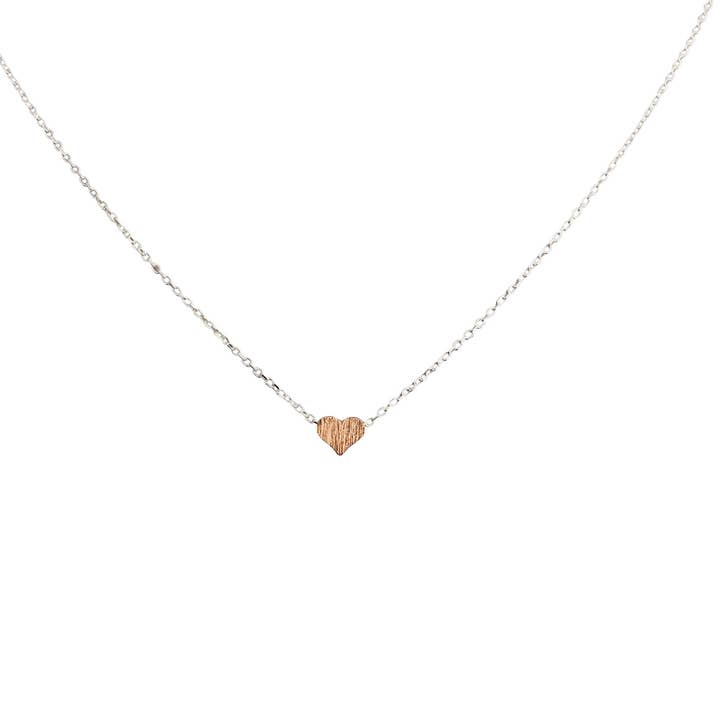 Rose Heart Sterling Silver Pendant Necklace for wholesale by Modern Opus
