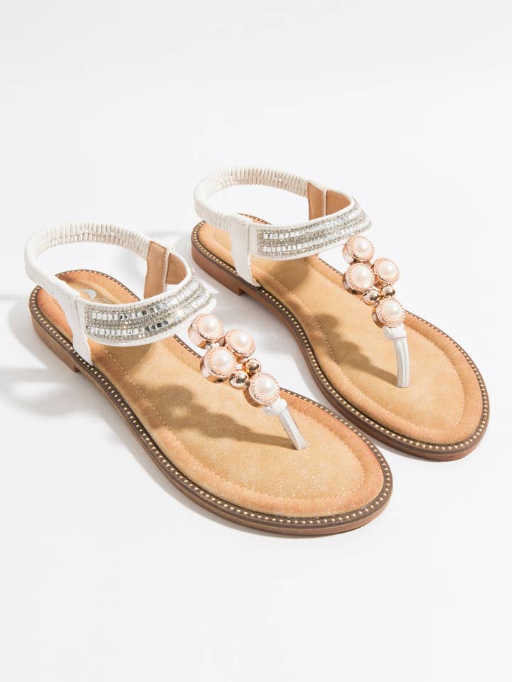 Amira Sandal - Hvid for engroshandel hos Pia Rossini Ltd