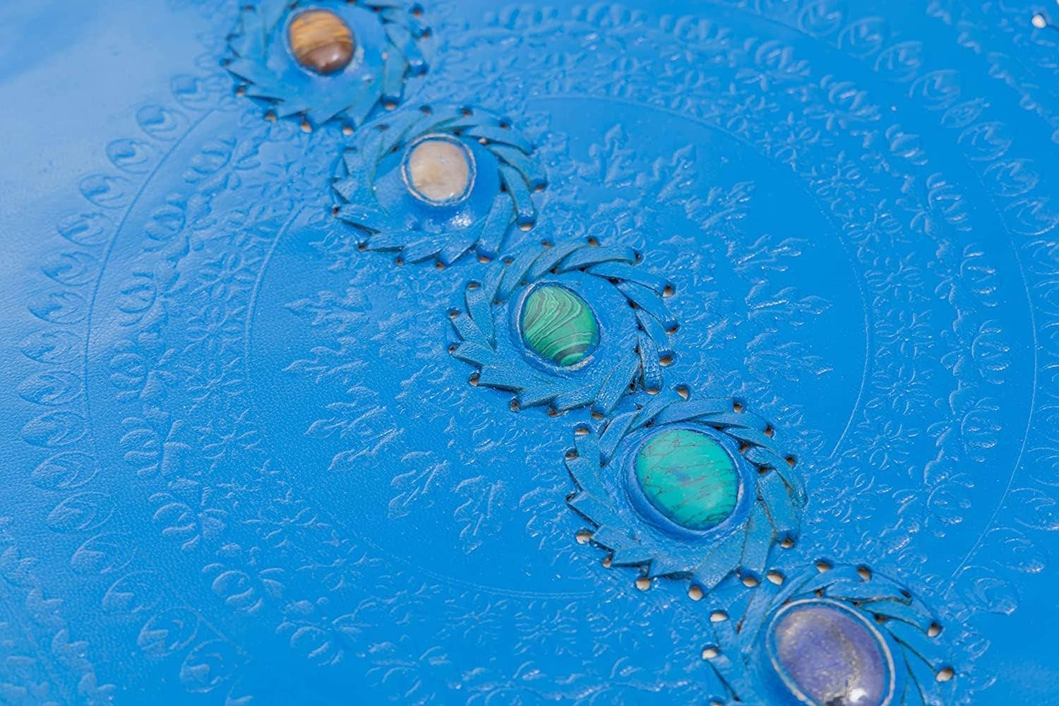 Tuzech Leather - Wholesale Journal/Diary - Tuzech Seven Chakra Medieval Stone Embossed Handmade Jumbo Leather Journal Book of Shadows Notebook Office Hocus Pocus Diary College Poetry Sketch With Leather Bound57