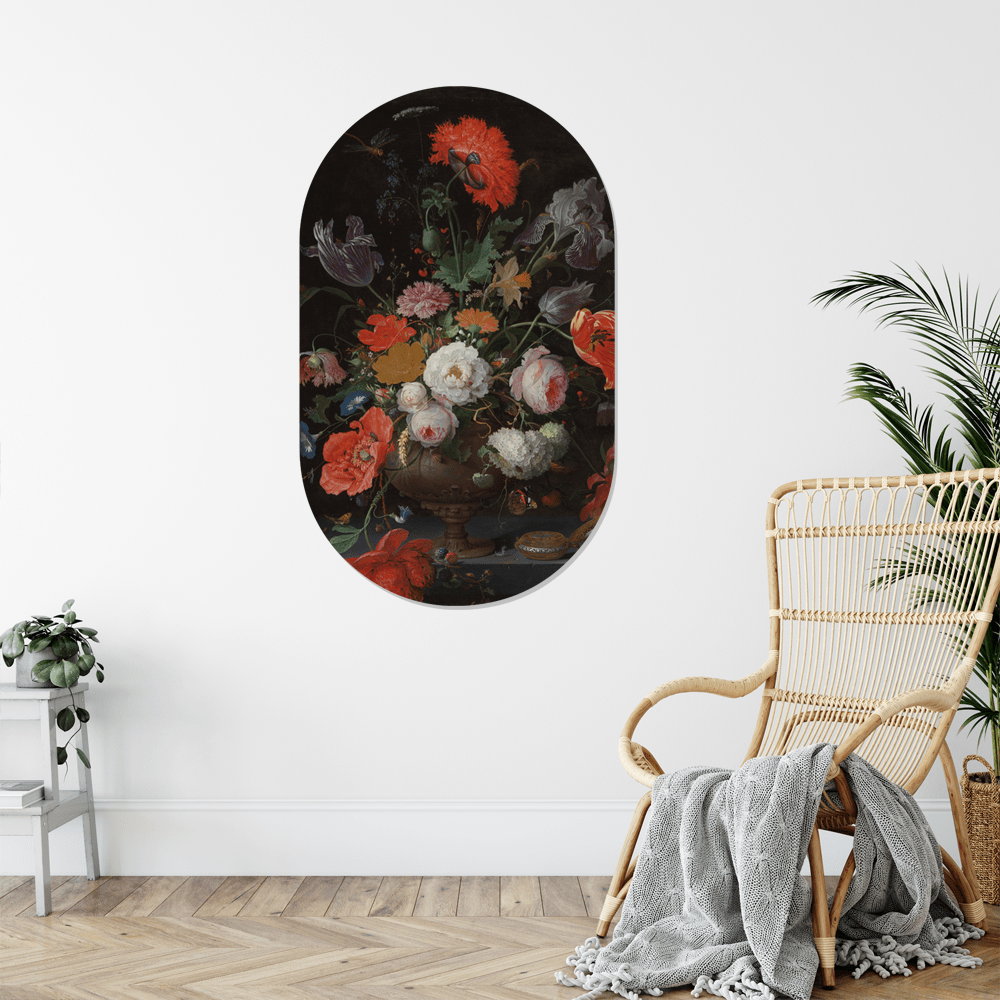 Label2X B.V. - Wholesale Wall Accent - Muurovaal stilleven bloemen1