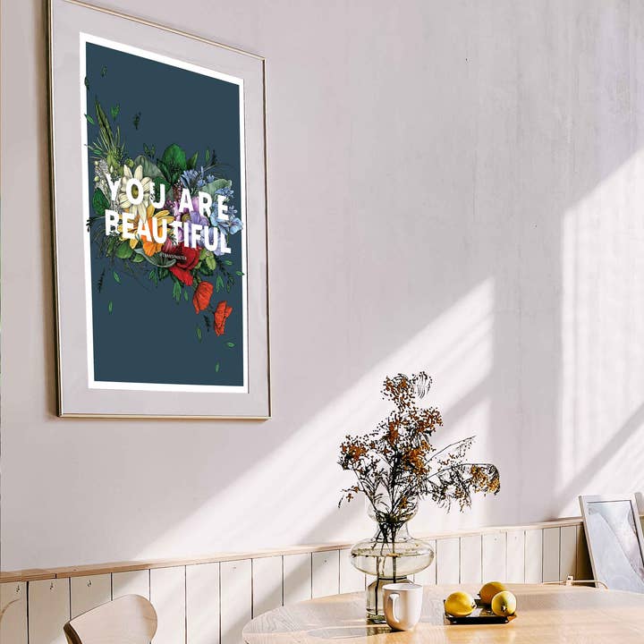 Transpainter - Wholesale Art Print - You Are Beautiful Art Print | Self Love Poster4