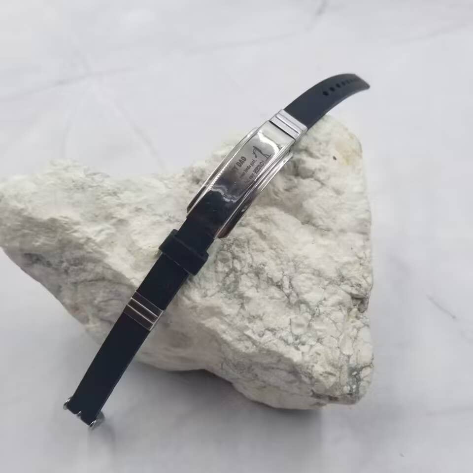 The Pretty Jewellery - Wholesale Bangle Bracelet - TO MY DAD Stainless Steel Silicone Bracelet1