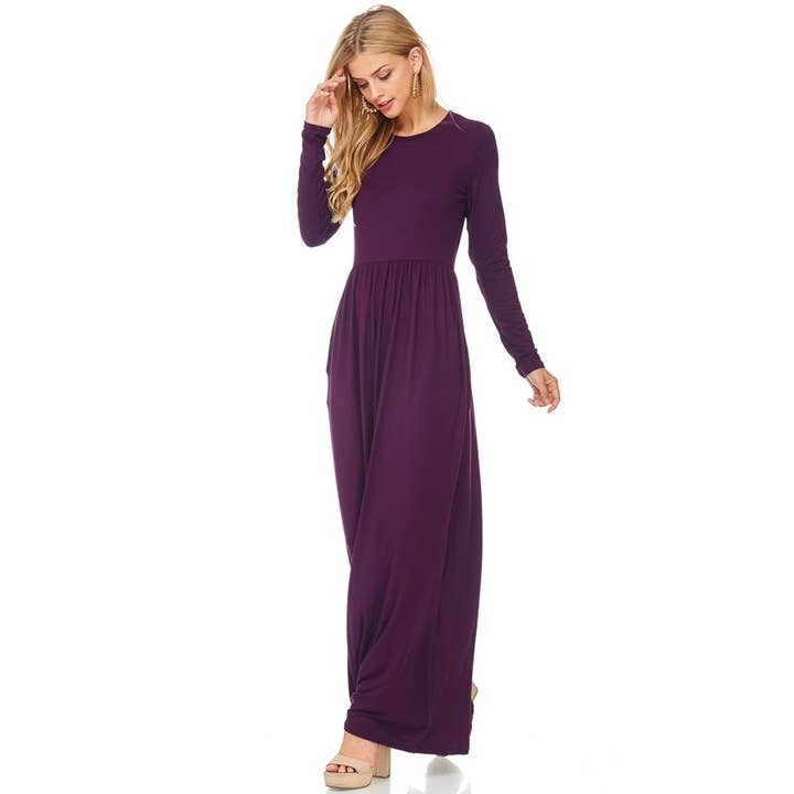 Reborn J - Wholesale Dress - Women's - Basic long sleeve maxi in plus size10