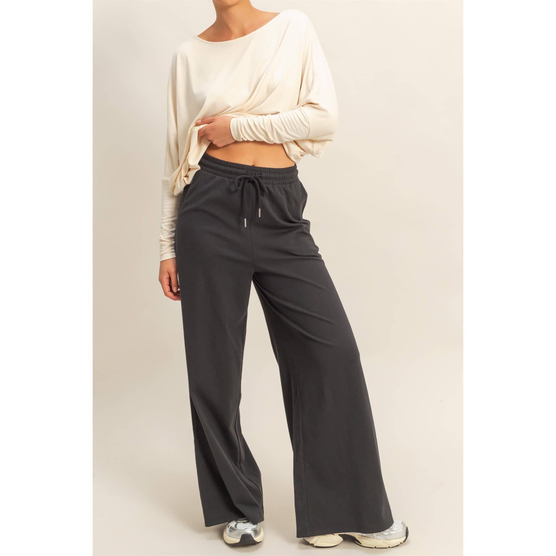 Double Zero - Vendita all'ingrosso Pantaloni sportivi/da jogging loungewear - Donna - Pantaloni larghi in cotone alla moda17