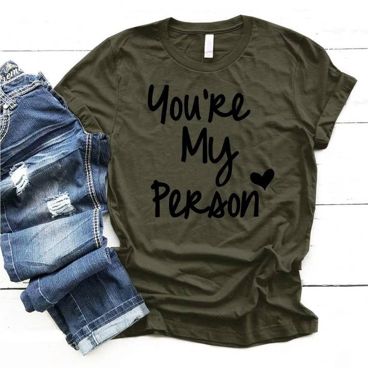 21 Threads – Engroshandel T-shirt med print - Dame – Du er Min Person Premium Unisex T-Shirt