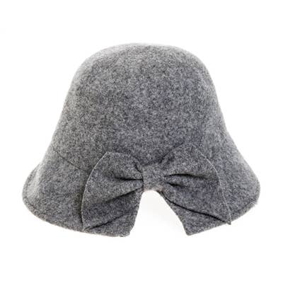 DNMC - Wholesale Cloche Hat - Women's - Women's Wool Winter Dress Hat w/ Bow5