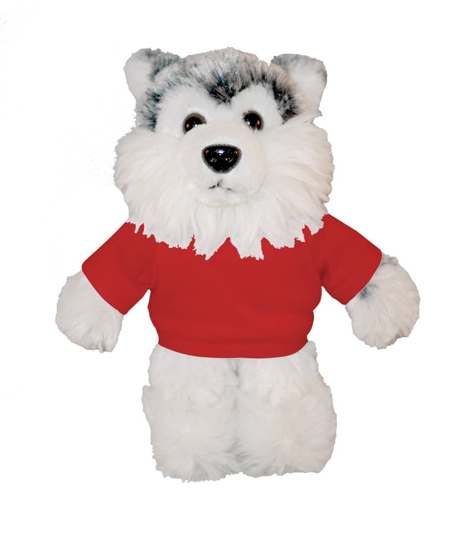 Plushland - Wholesale Stuffed/plush toy – Kids & baby - Plush Floppy Husky With Personalized Tee 12”10